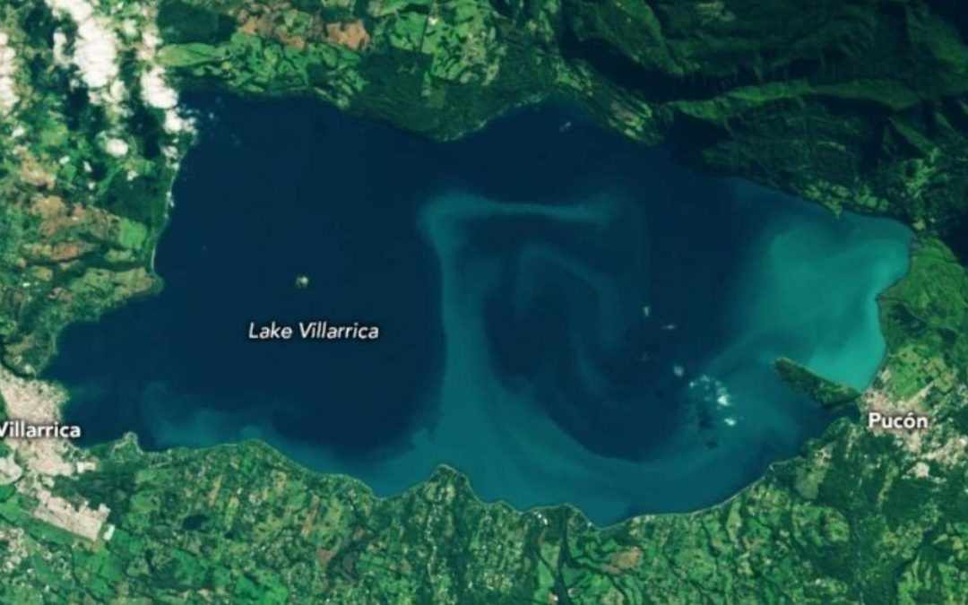 Pucón es noticia mundial por impresionantes imágenes del bloom de algas reveladas por la NASA